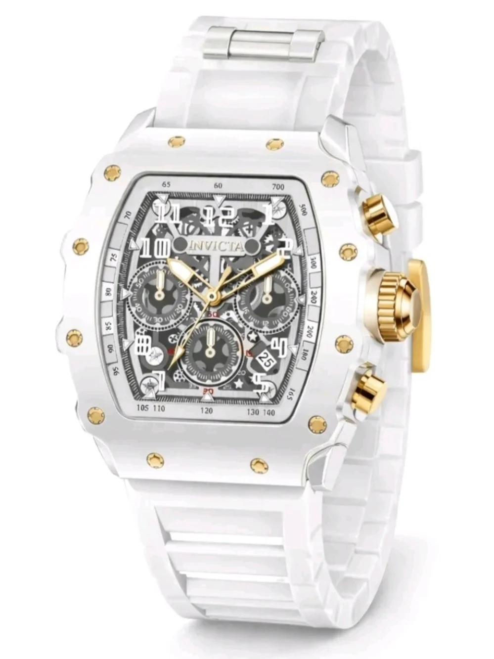 Invicta Racing White Hot - Nitro Gen Men's Watch 43mm White 69700 Quartz NEW